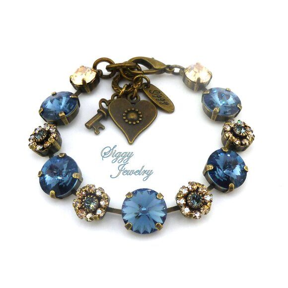 HONEY BLOSSOMS Tennis Bracelet, Made with Genuine Austrian Crystals - Picture 3 of 8